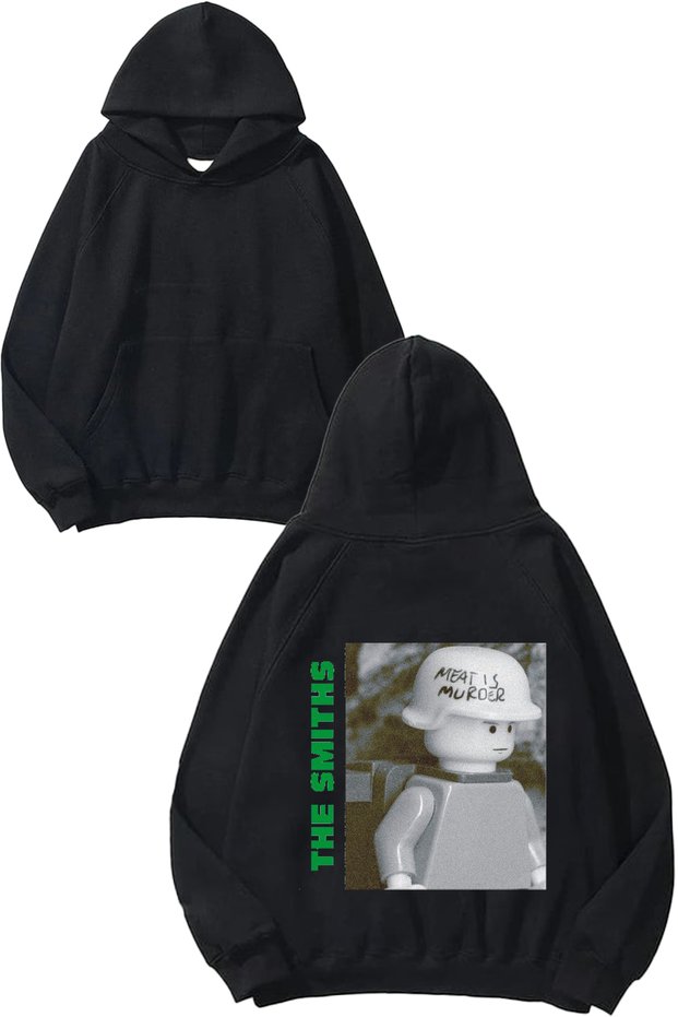 The Smiths 6 Design Back Printed Black Hooded Sweatshirt