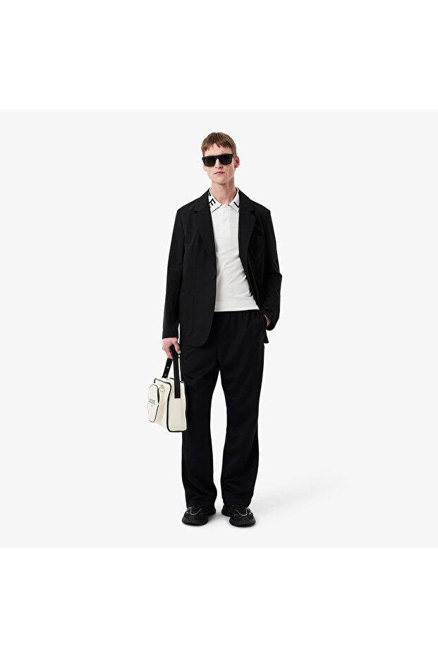 Erkek Slim Fit Baskılı Beyaz Polo - 4