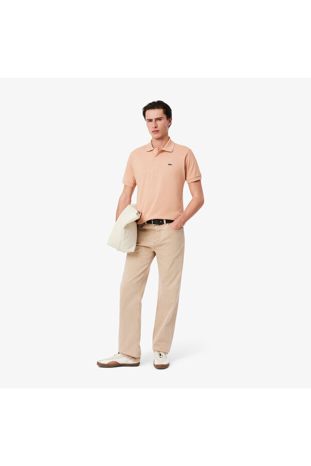 L.12.12 Erkek Classic Fit Bej Polo - 5