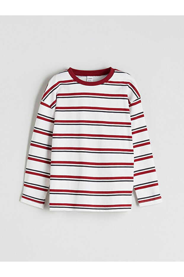Lcw kids bicycle collar striped boy's t-shirt
