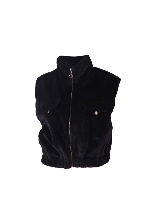 Siyah Kadın Yelek 4809 - 1