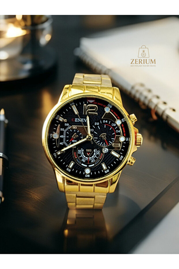 Modern Tarz Yuvarlak Kadranlı Modern Erkek Kol Saati - 6