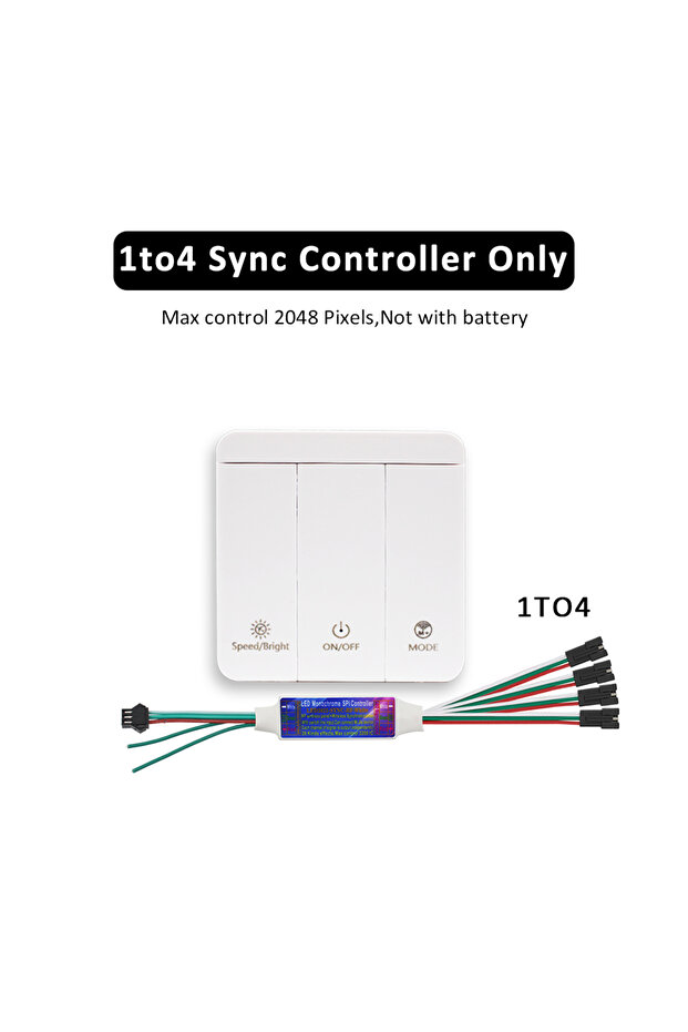 sync controller WS2811 Running Water Led Strip SPI Controller Touch Panel 3Keys Remote Control Split - 1