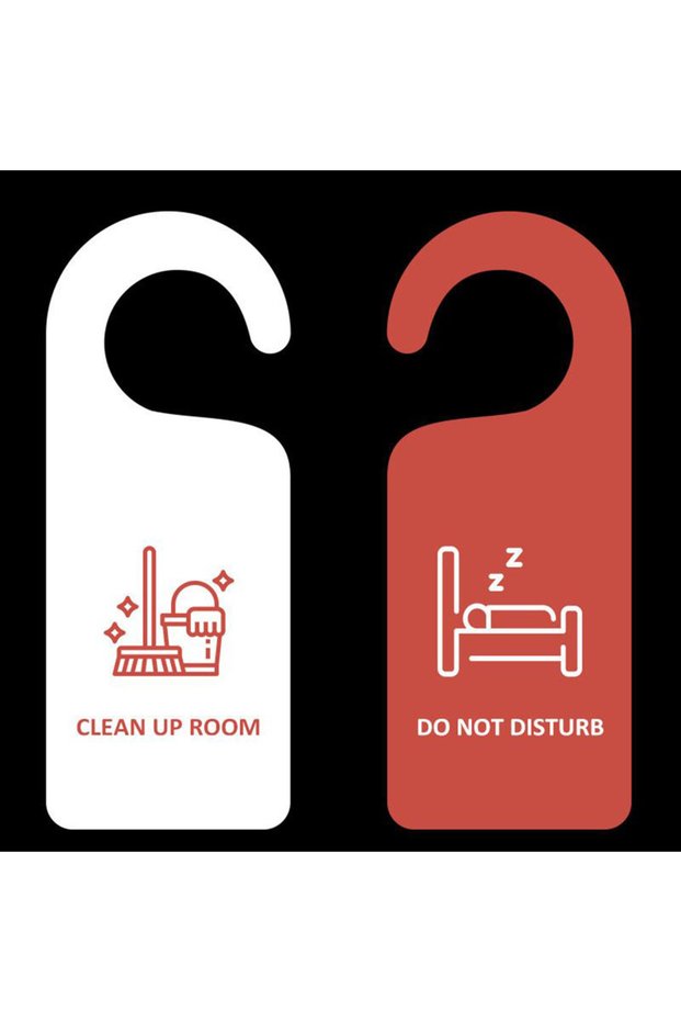 1PC Hotel Bulletin Board Door Knob Hanger Tags Pendant Cleaning Label Do Not Disturb Sign For Club C