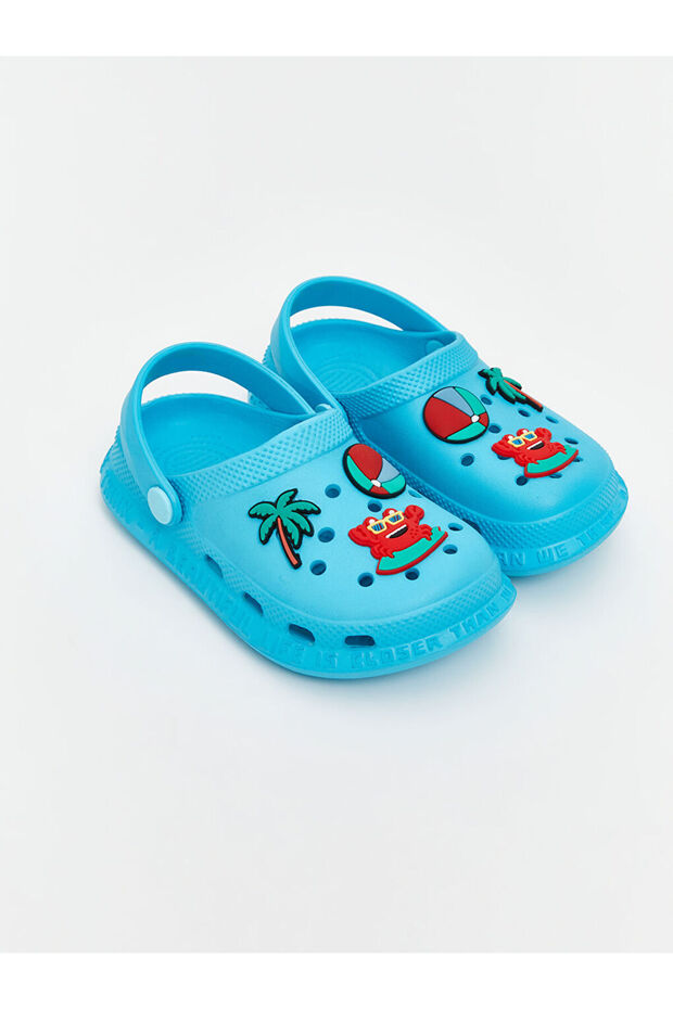 Turquoise Printed Baby Boy Beach Sandals