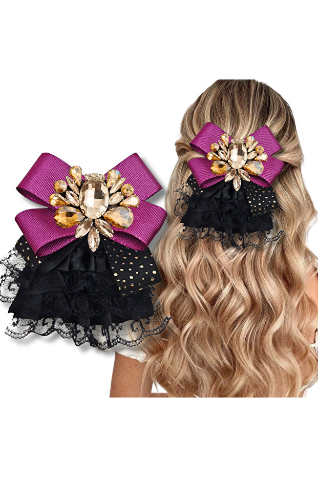 My Shine Series Special Design Hair Clip with Crystal Stone, School, Work, Office Accessory
