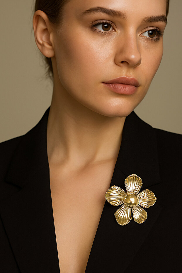 Kadın Flower Çiçek Broş