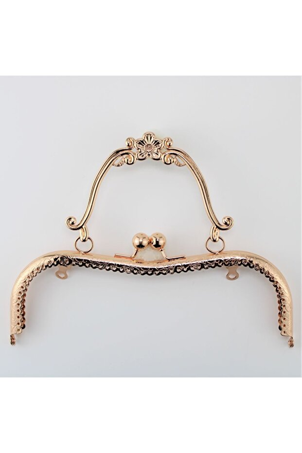 Metal Çanta Sapı Çiçekli 20 cm - 1
