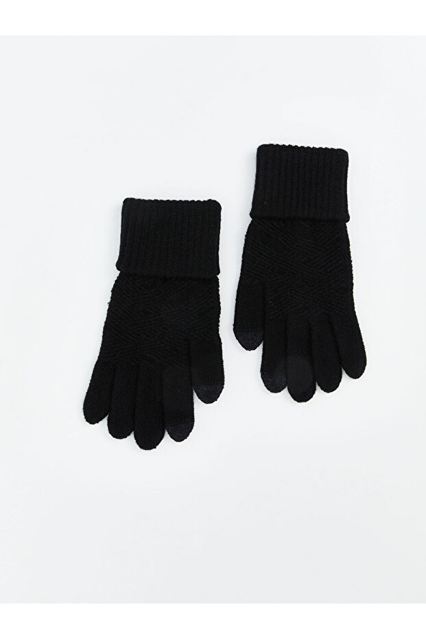 Black Basic Women's Gloves
