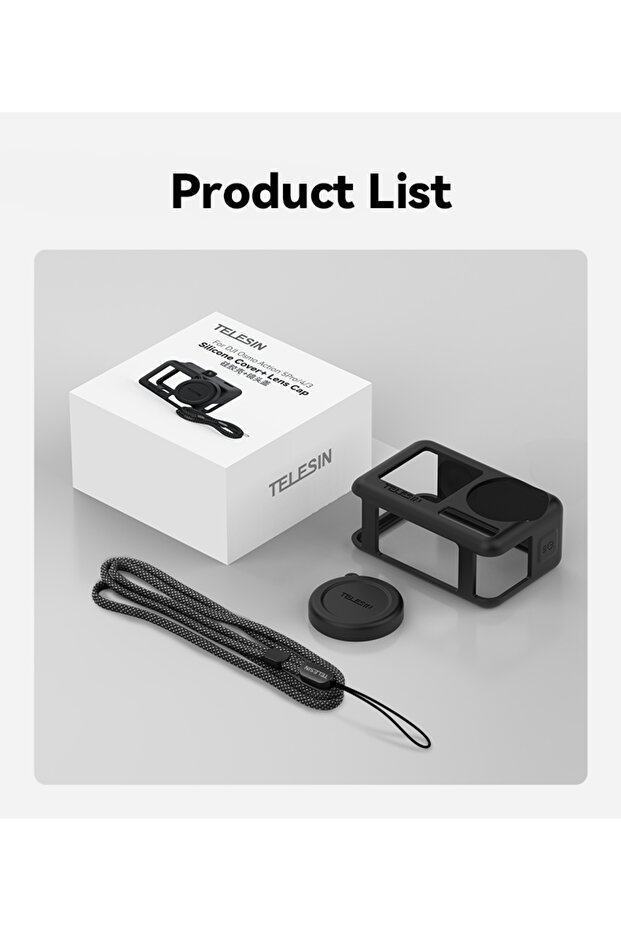 لـ DJI Action 3 4 5 TELESIN حافظة سيليكون ناعمة لـ DJI OSMO Action 3 4 5pro غطاء عدسة الكاميرا Drop Pr