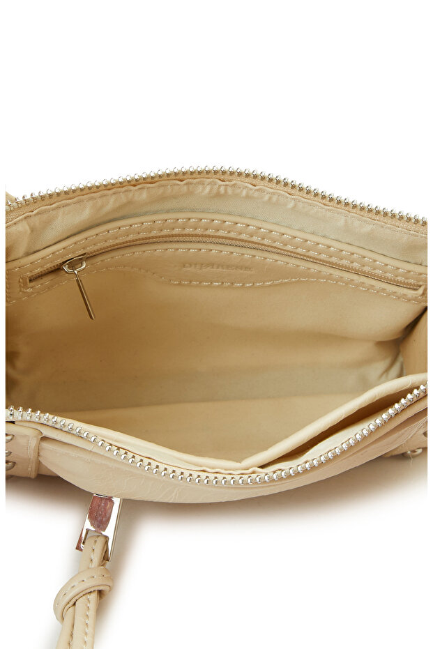 Bej Kadın Postacı Çanta - 5