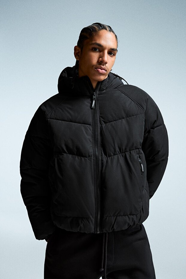 Kapüşonlu şişme ceket - 1