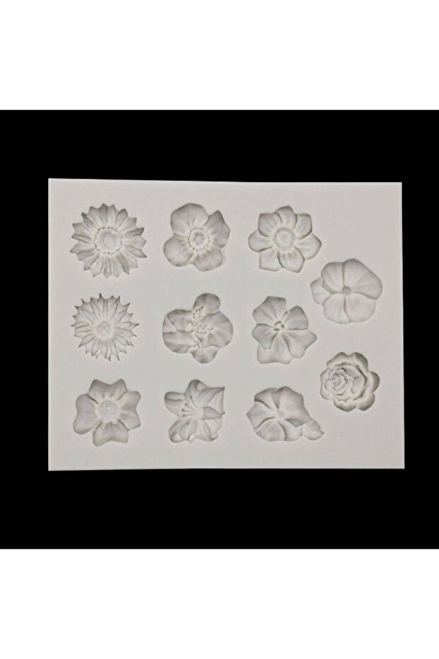 gray Sunflower Rose Flowers Shape Silicone Mold Cake DIY Decoration Chocolate 3D Mould Tools