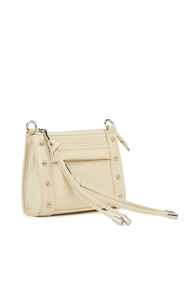 Bej Kadın Postacı Çanta - 3