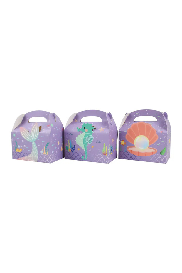 16x9.6x9.6cm mixed color 12PCS Newly Design Mermaid Theme Custom Make Paper Bag Paper Food Treatie C