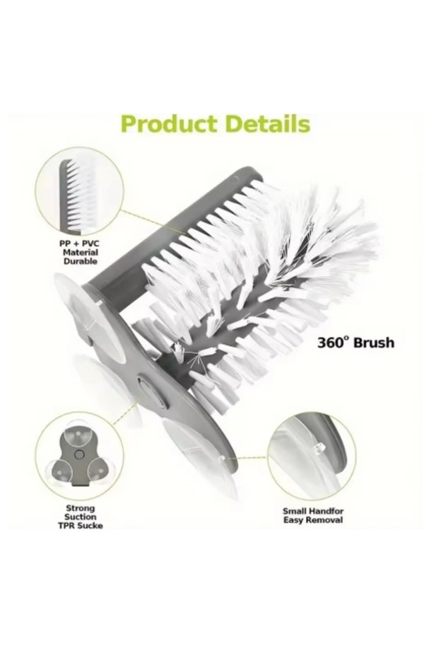 Cup Brush Sink Water Bottle Cleaning Brush Glass Cup Brush Goblet Mugs Cleaner Strong Suction Lazy C