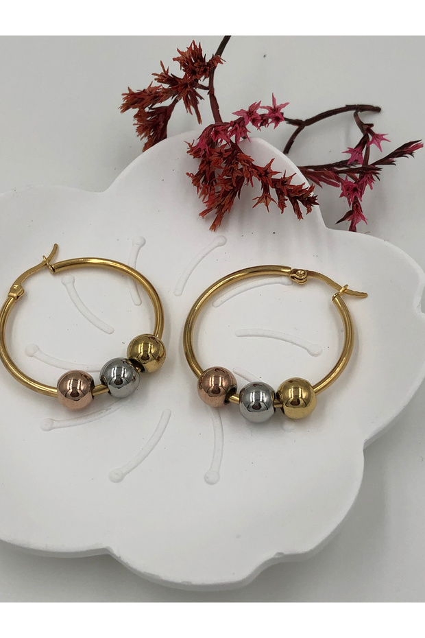 Women's Earrings Stainless Steel Color and Size Are Designed in the Description Images Are from the Brand Fmaccesori̇es