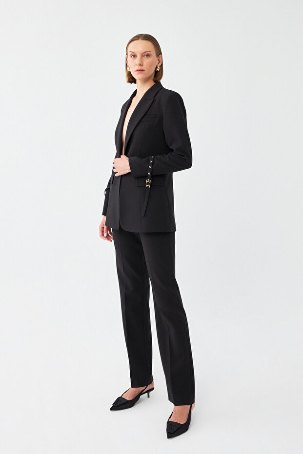 Tek Düğmeli Blazer Takım - 3