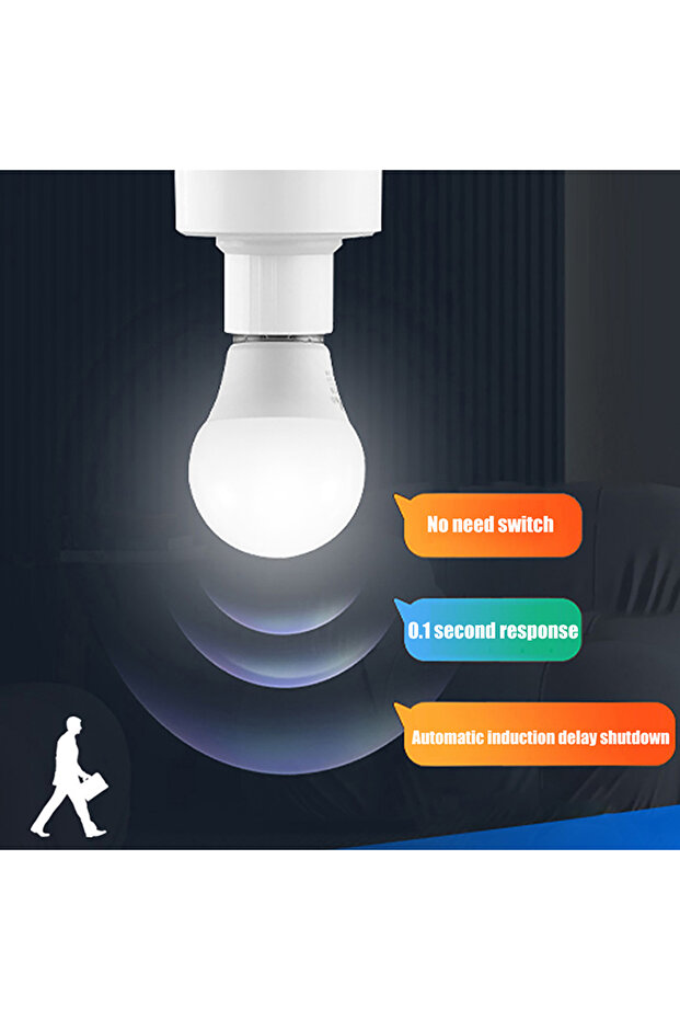 E27 E27 رادار PIR مستشعر حركة إنسجافي بشري 360 درجة قاعدة مقبس مصباح ليلي LED AC 85-265V D - 4
