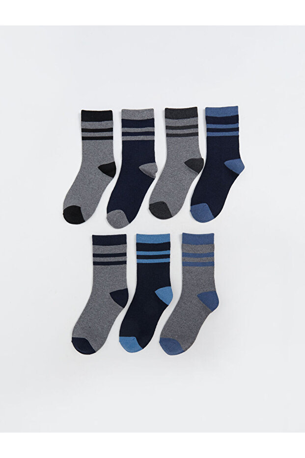 Sparkling Selections from Shining Store |   Patterned Boys' Socks, Pack of 7 - 1