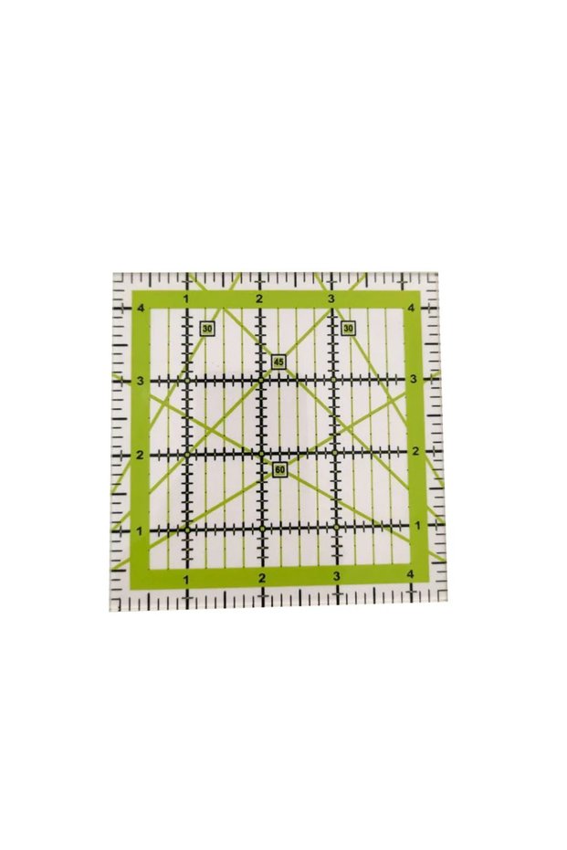 4.5X4.5INCH Quilting Ruler Clothing Tailor Inch Scale Angle Acrylic Two Color Grid Line Patchwork Sq