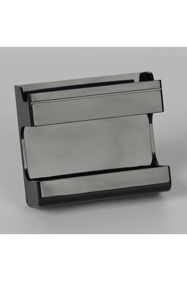 black Multi-functional Wall-mounted Organizer for Remote Controls and Mobile Phones
