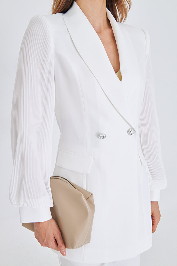 سترة بأكمام شيفون - 8