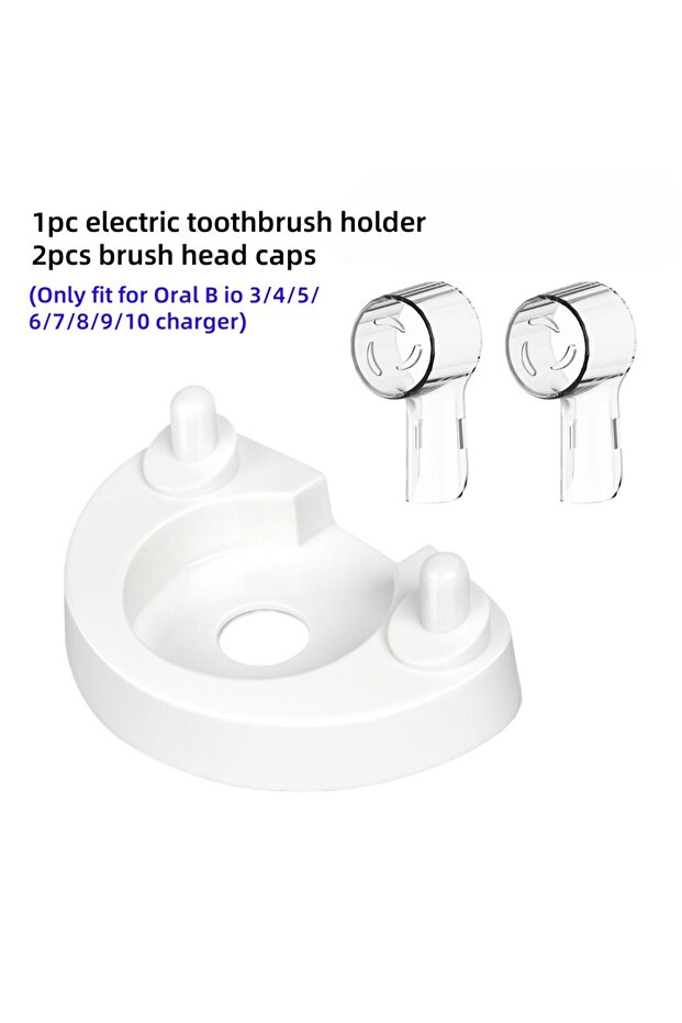 W holder and caps Toothbrush Holder Only for Oral-B IO Electric Toothbrush Stand Storage Rack Tooth