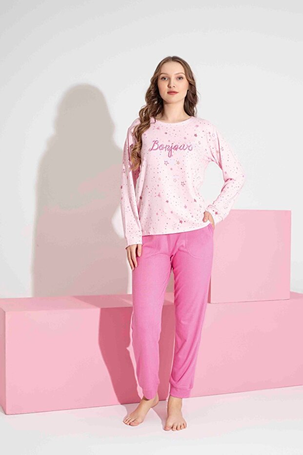 Kadın Kırmızı Ekose Desenli Termal Kumaş Pijama Takımı Anne Kız Kombin Tek Tek Sepete Eklenmelidir. - 4