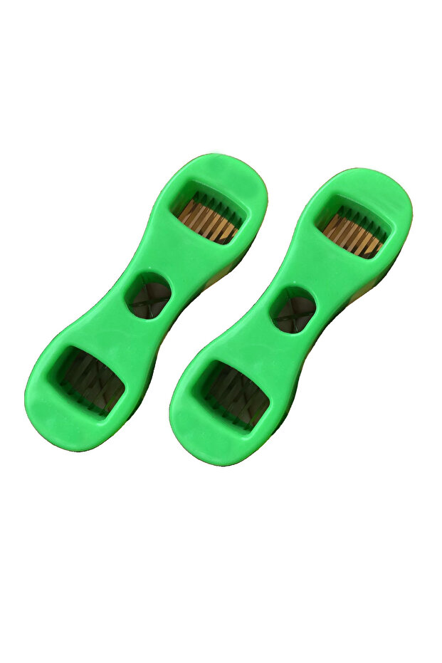 Choice 2pcs Green Green Bean Slicer: 10.5cm/4.13in Long and 3.4cm/1.34in Wide, Plastic Kitchen Gadge