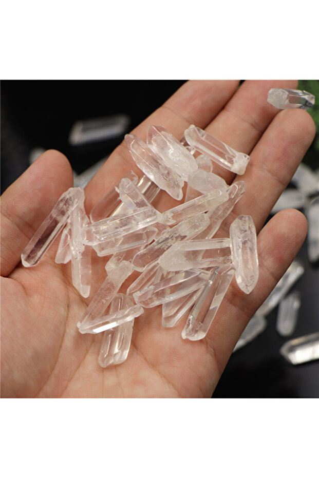 100g 100g New Clear Healing Crystal Stone Quartz Single Natural Clear Column Decoration Pointed Coll