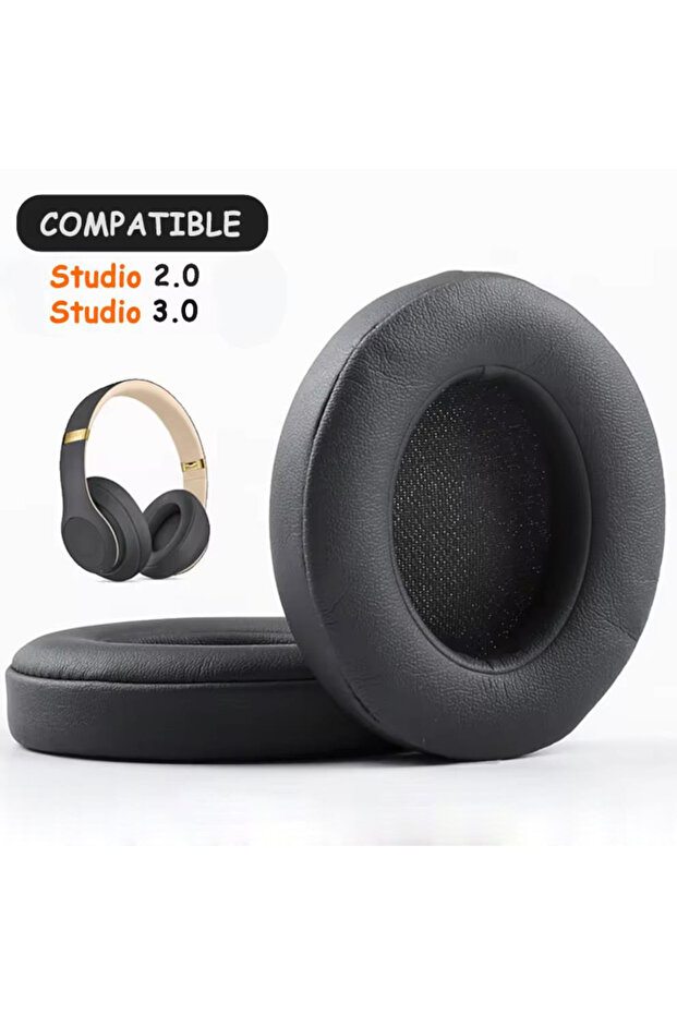 وسادات أذن رمادية داكنة لـ Beat Studio 3 3.0 وسادات أذن Studio3 وسادات بديلة لسماعات الرأس Studio2 Ear Cus