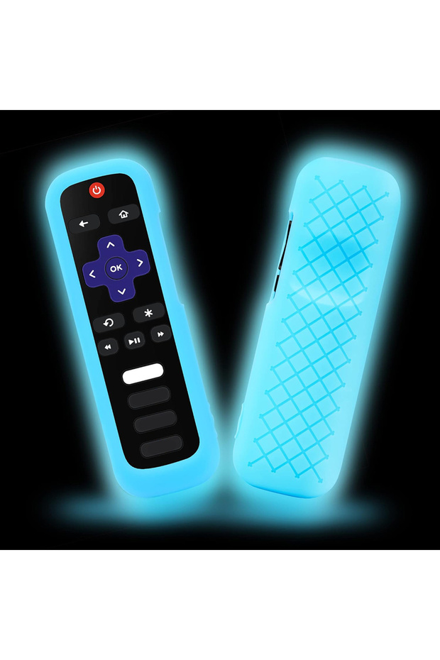 Blue Suitable for Roku Remote Control Cover Anti Slip and Anti Drop TCLRC280 Luminous Silicone Prote