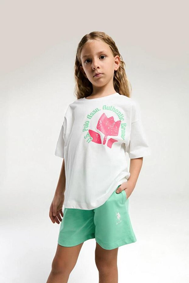 U.S. Polo Us2094-G Girls Shorts Set