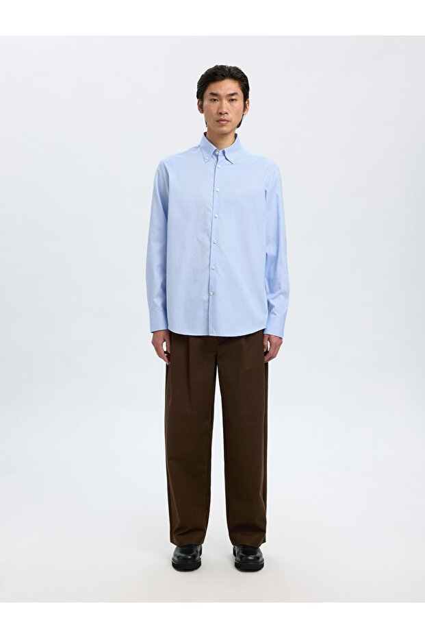 Button Down Hemd Regular Fit Baumwoll - 4