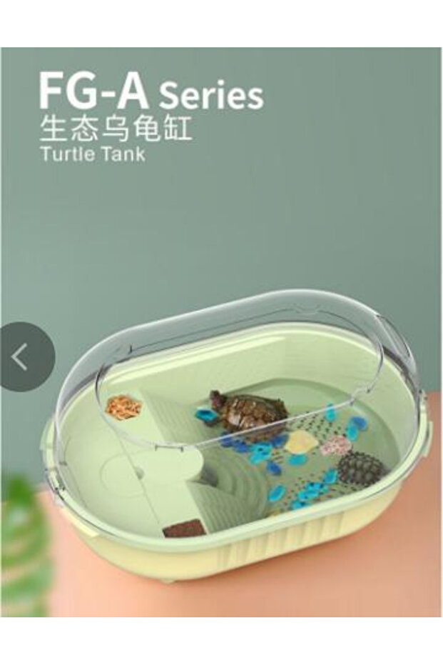 FG-A3 – Professional Turtle Aquarium with Drying Platform and Design - 4