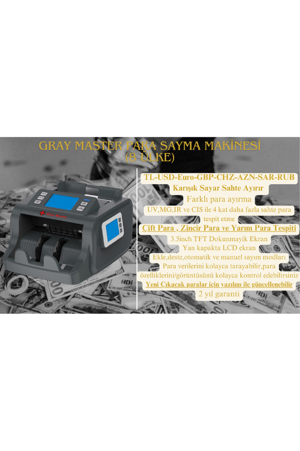 GRAY MASTER PARA SAYMA MAKİNESİ (10 ÜLKE) - 3