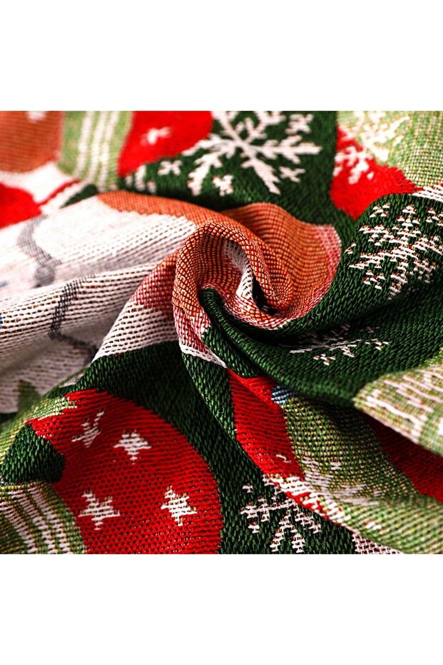 Christmas Table Napkin with Snowman and Christmas Tree Design - 3