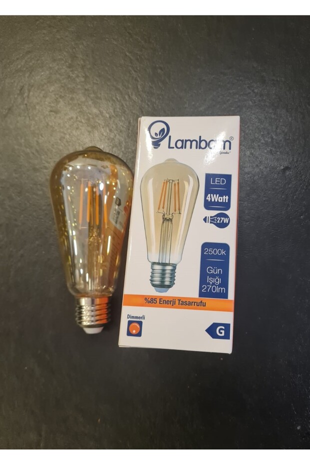 LAMBAM ARMUT TİPİ RUSTİK 4W 2500K LED AMPUL - 1