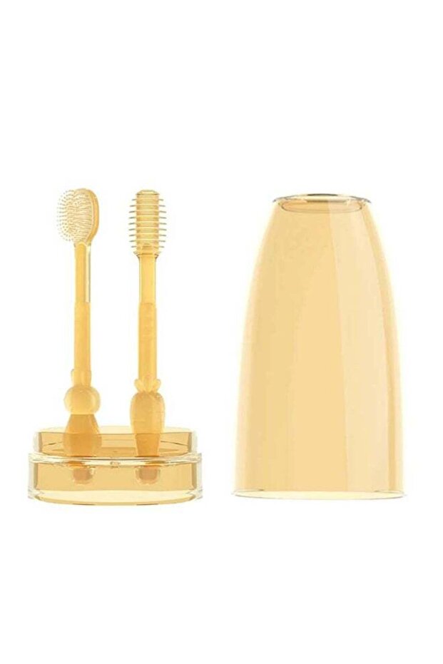 فرشاة أسنان سيليكون - بني - 1