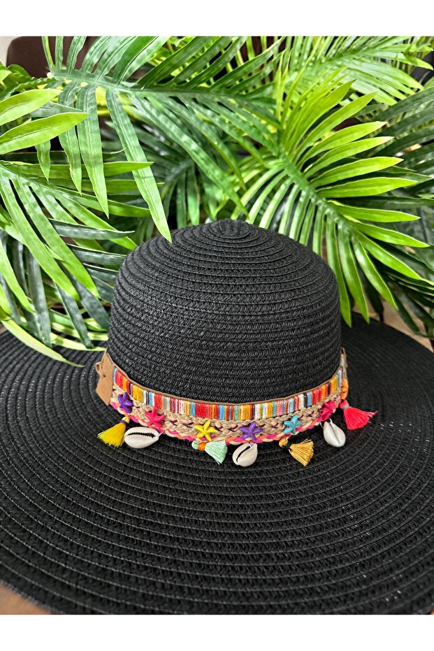 RENKLİ ŞERİT AKSESUARLI ŞAPKA - 6