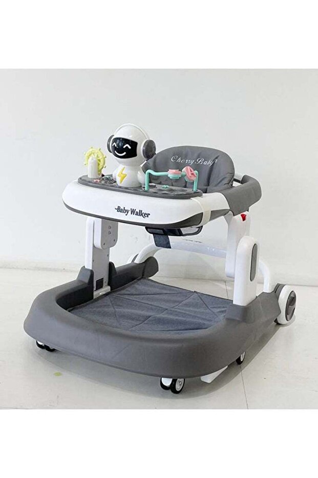 Baby Toy Stroller M-926-1, 4in1 Multifunction Foldable and Adjustable with Push Bar and Brakes - Gra