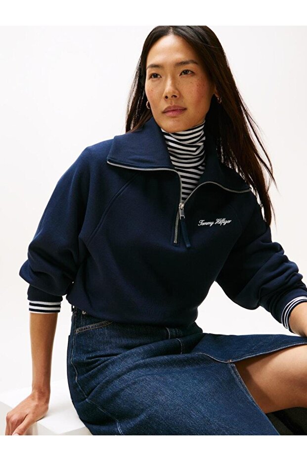 CLASSIC SCRIPT FLEECE HALF-ZIP - 4