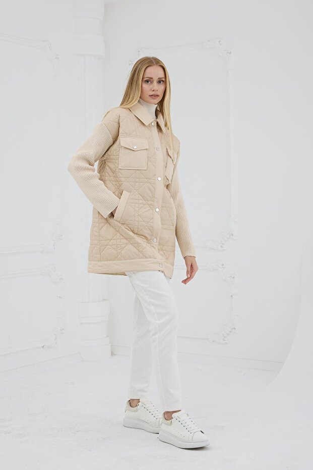 KOLLARI TRİKO KAPİTONE CEKET - 4