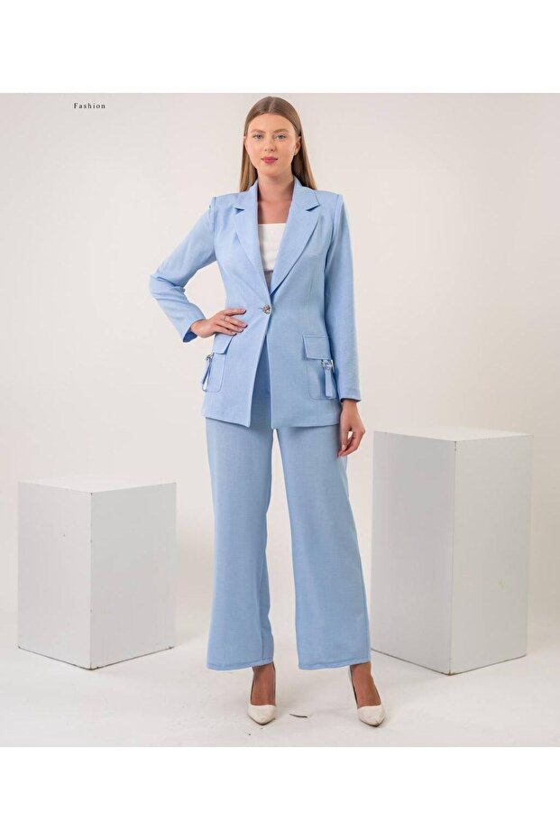 طقم مكون من سترة وبنطلون - 3