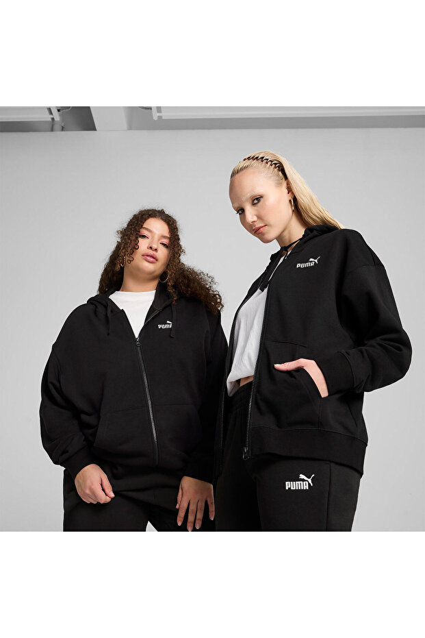 Essentials Comfort Women's Black Hooded Jacket