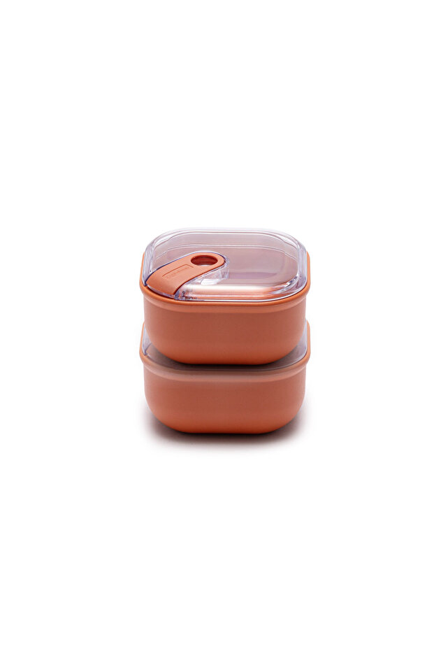 Pull Box Square Storage Container 425ml Set of 2