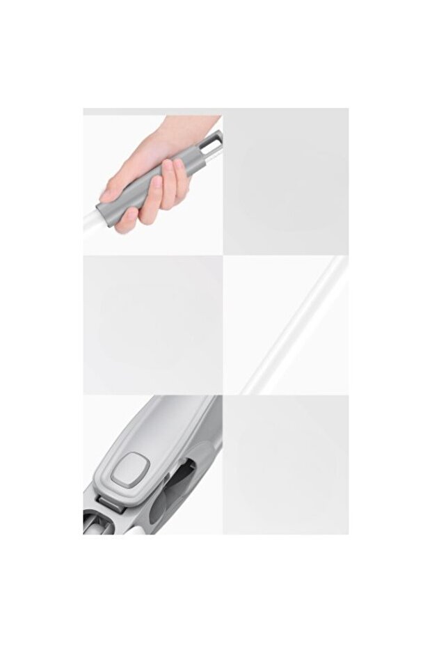 Flat Mop Stef’s Cat with Wringer System, 2 Included Pads, Adjustable Length 140 cm, Silver - 7