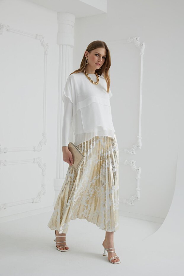 ŞİFON KATLI İKİLİ BLUZ - 7