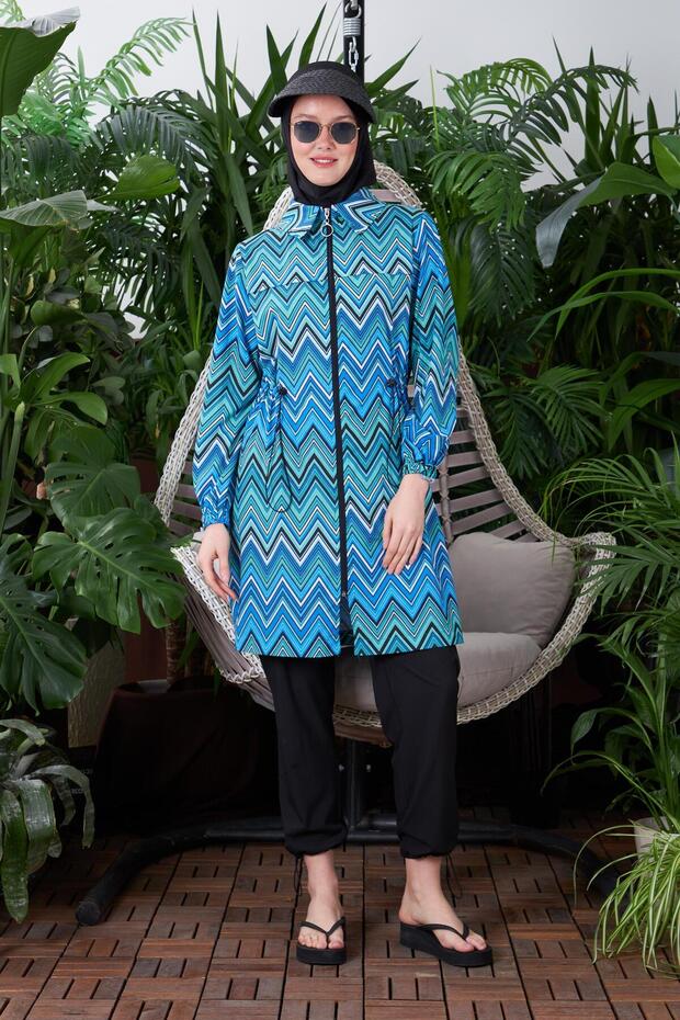 ZİKZAK DESENLİ TESETTÜR MAYO - 1